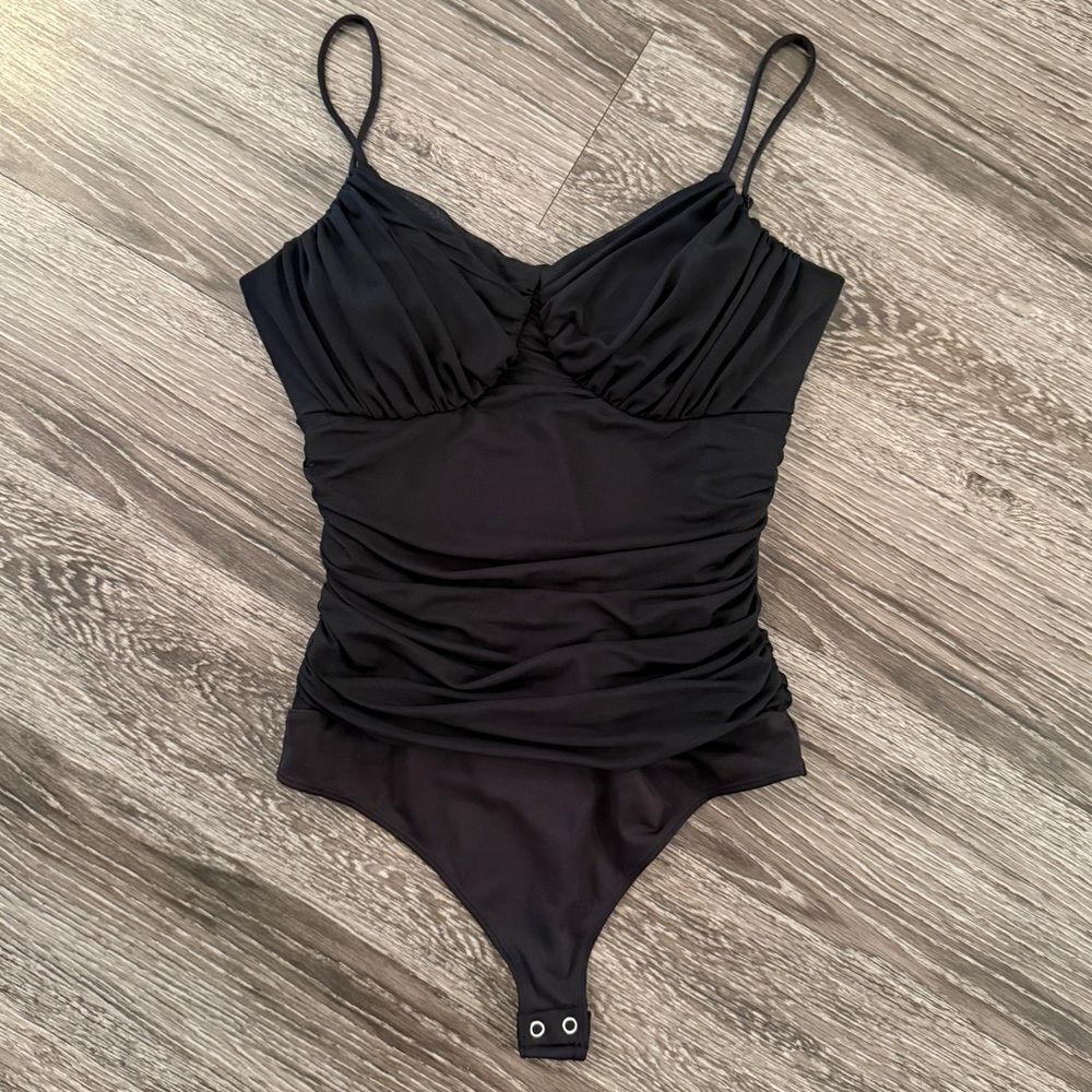 Express Body Contour Mesh Bodysuit